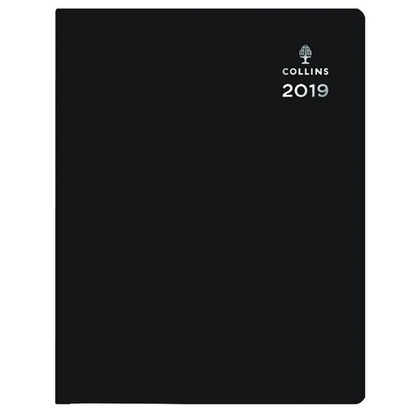 Diaries Collins Leadership Diary A4 Day Per Page 4 Person Appointment 2019 Black CP6742