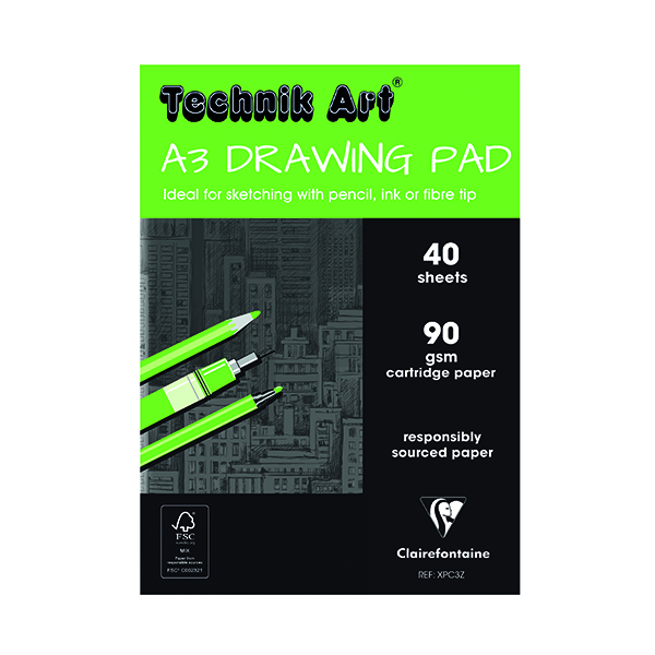 Drawing Pads Technik Art Drawing Pad A3 90gsm XPC3