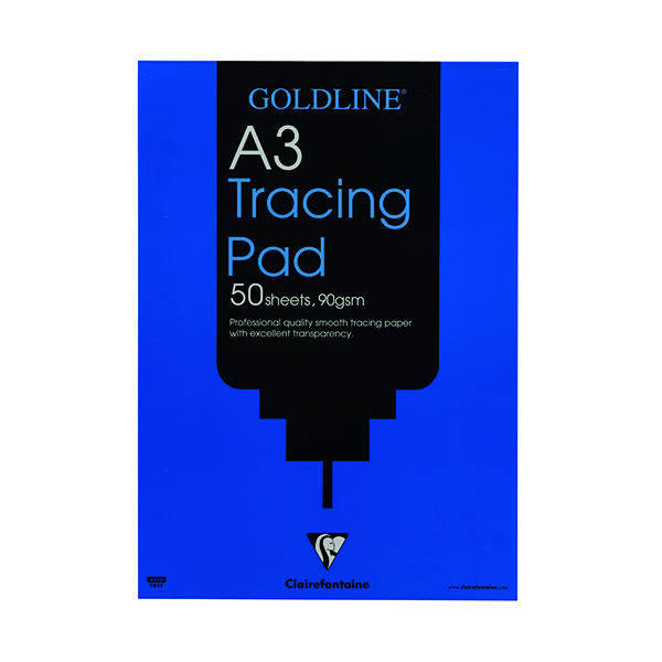 Tracing Paper Clairefontaine Goldline Professional Tracing Pad 90gsm A3 50 Sheets GPT1A3