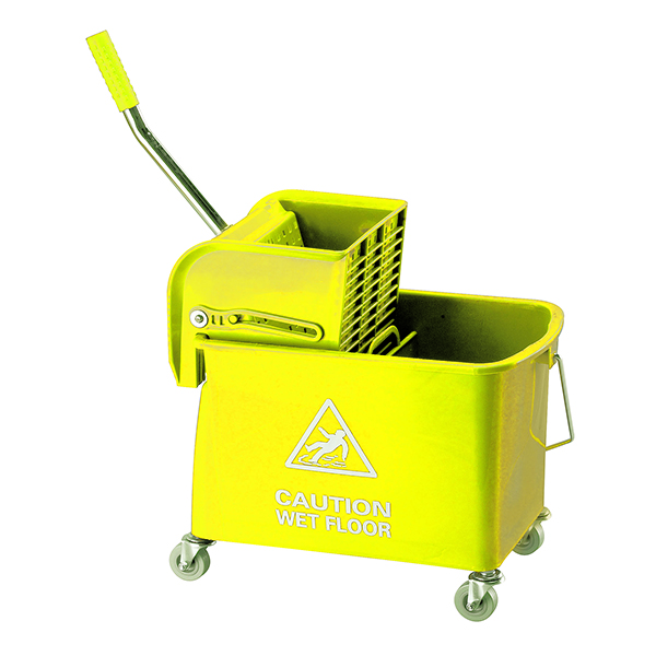 Mops & Buckets Mobile Mop Bucket and Wringer 20 Litre Yellow 101248YL