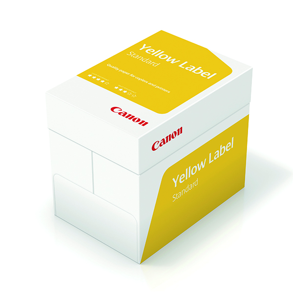 White 80gsm Canon Yellow Label Standard ECF A4 Paper 80gsm (2500 Pack) 97003515