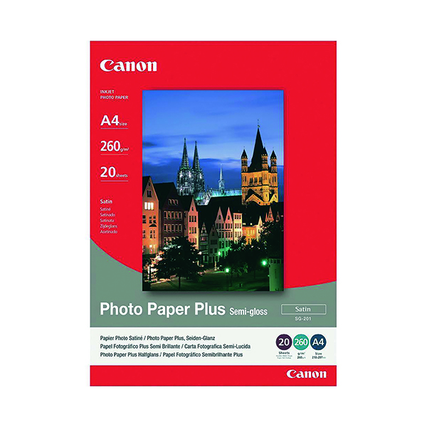 Canon Photo Paper Plus Semi-Gloss A4 260gsm (20 Pack) 1686B021