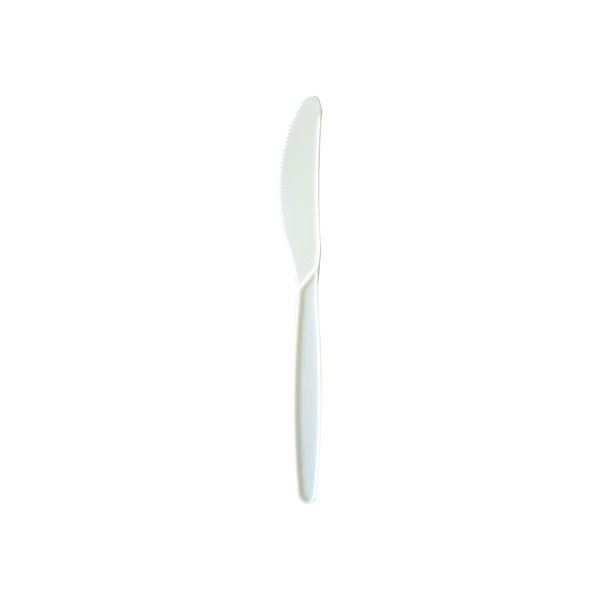 Cutlery Heavy Duty Plastic Knives 185mm White (100 Pack) 181WHBAG