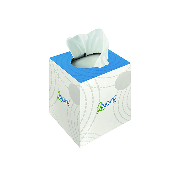 Facial Tissues 2Work Facial Tissues Cube 70 Sheets (24 Pack) KMAX10010