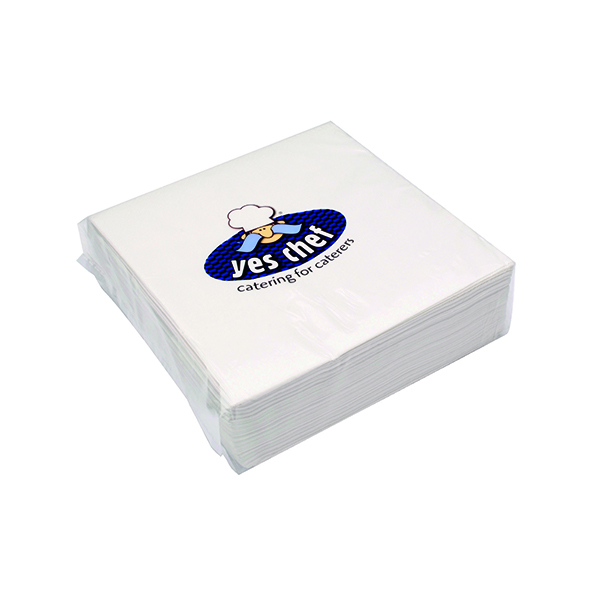 White 2-Ply Paper Napkins 400x400mm (100 Pack) 0502122