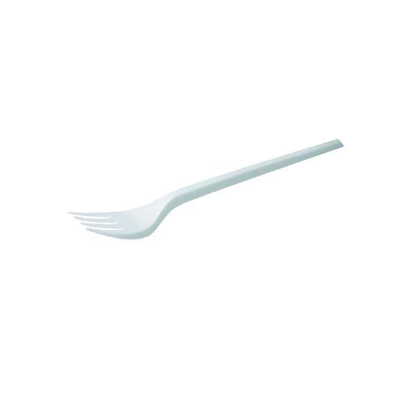 White Plastic Disposable Forks (100 Pack) 0512003