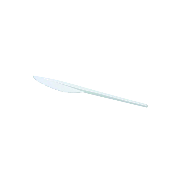 Cutlery Plastic Knife White (100 Pack) 0512006