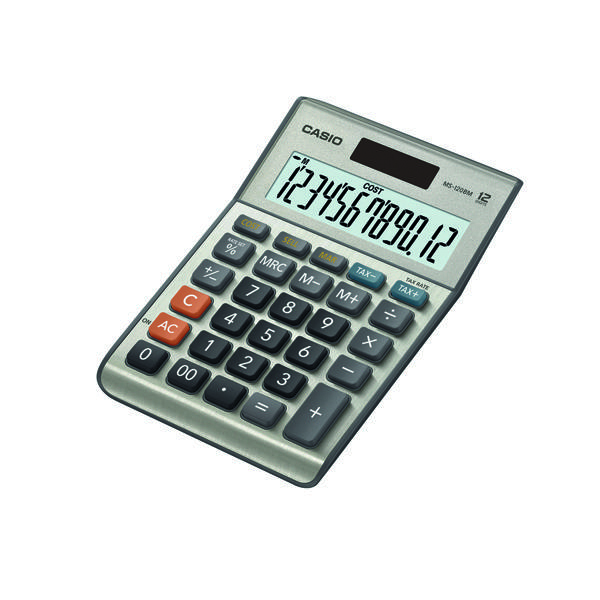 Desktop Calculator Casio 12-digit Cost/Sell/Margin/Tax Calculator Silver MS-120BM-SK-UP
