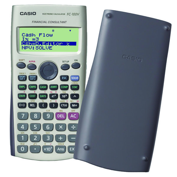 Software Casio 12-Digit Silver Financial Calculator FC-100V-UM