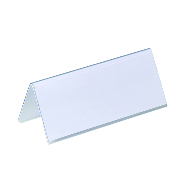 Holders Durable Table Place Name Holder 61x150mm Transparent (25 Pack) 8050