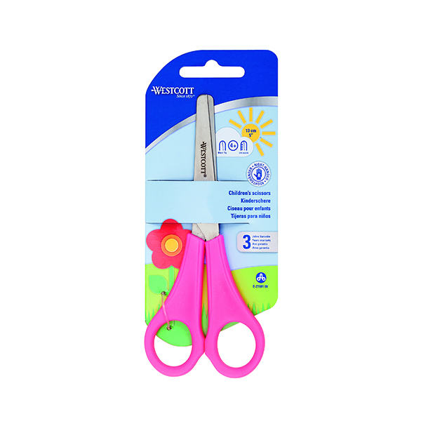 Scissors Westcott Right Handed Scissors 130mm Pink (12 Pack) E-21591 00