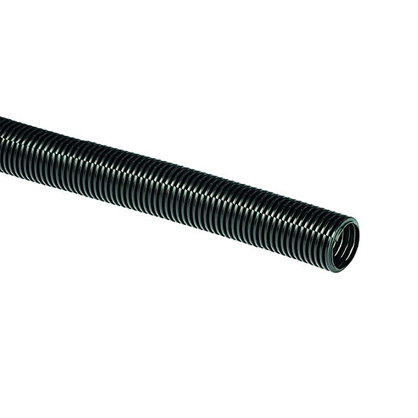 D-Line Cable Tidy Split Flexible Tube 1.1m length 25mm dia Black ctt1.1/2