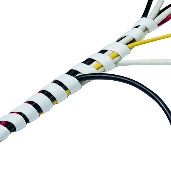 D-Line Cable Tidy White Spiral Wrap 2.5m ctw2.5w