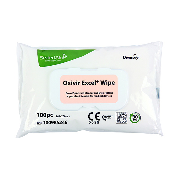 Diversey Oxivir Excel 100 Wipes (12 Pack) 100984246