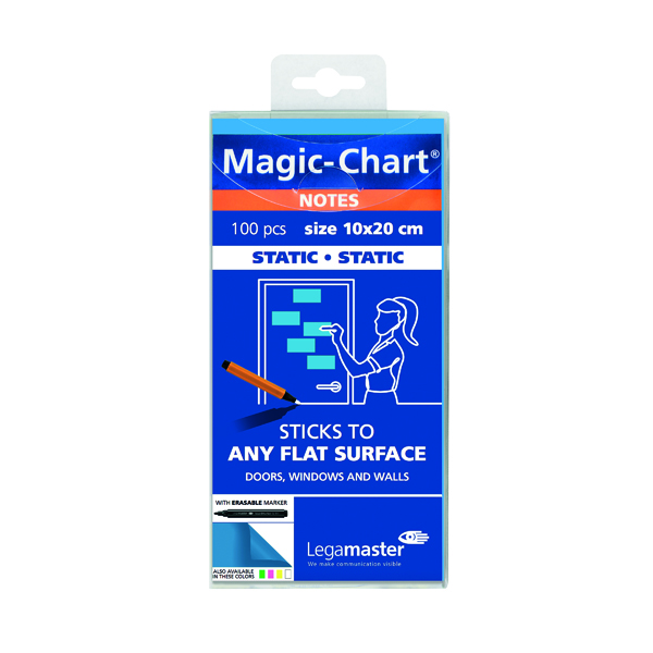 Legamaster Magic Notes 200x100mm Blue with Pen (100 Pack) 7-159410
