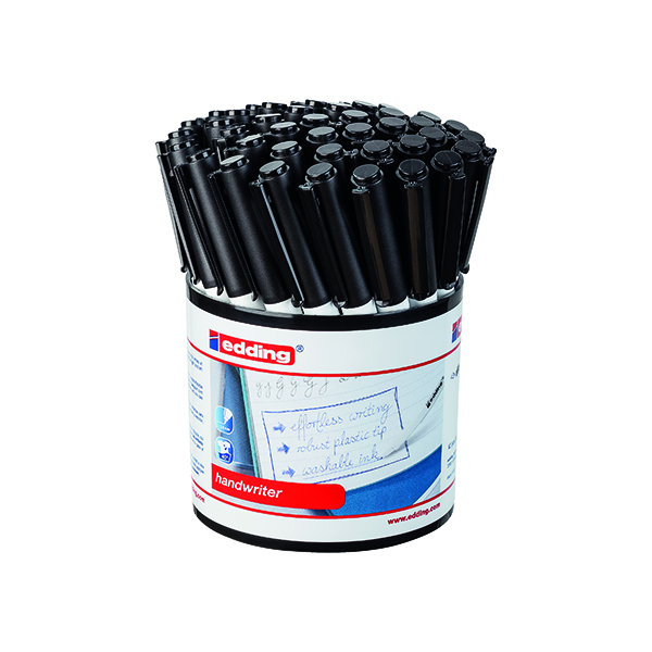 Fineliner Pens Edding Handwriter Pen Black (42 Pack) 1408001