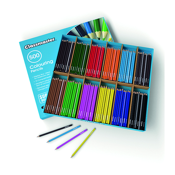 Colouring / Drawing Pencils Classmaster Colouring Pencils Assorted (500 Pack) CP500