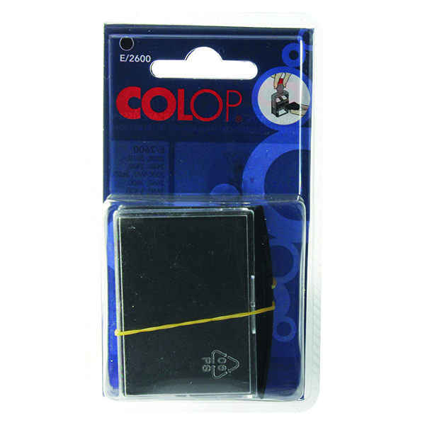 Black COLOP E/2600 Replacement Ink Pad Black (2 Pack) E2600BK