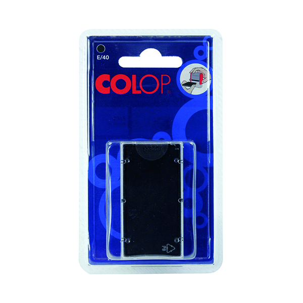 Stamp Pads & Ink COLOP E/40 Replacement Ink Pad Black (2 Pack) E40BK