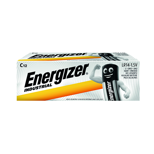 C Energizer Size C Industrial Batteries (12 Pack) 636107