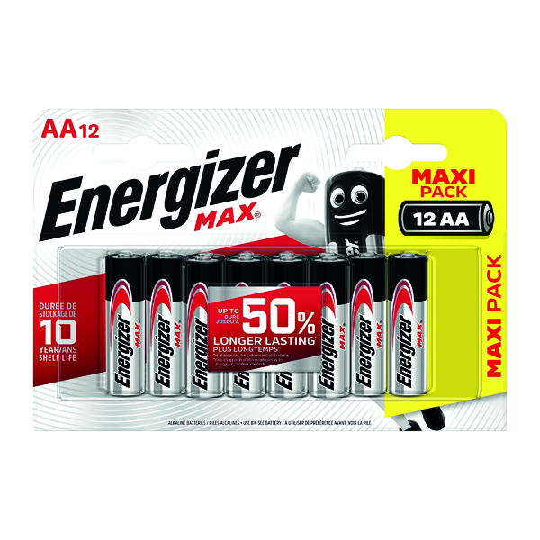 AAA Energizer MAX E91 AA Batteries (12 Pack) E300112600