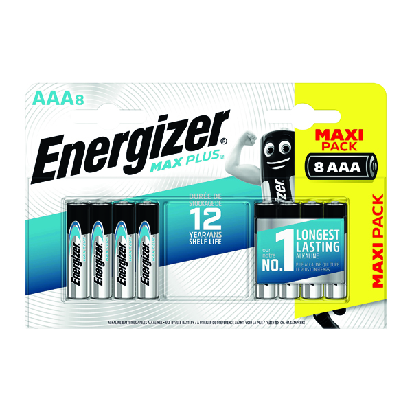 Energizer Max Plus AAA Batteries (8 Pack) E301322500