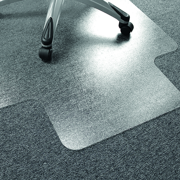 For Hard Floors Floortex PVC Chair Mat Carpet Lipped 920x1210mm Clear 119225LV