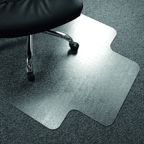 For Hard Floors Floortex PVC Chair Mat Carpet Lipped 1150x1340mm Clear 11341525LV