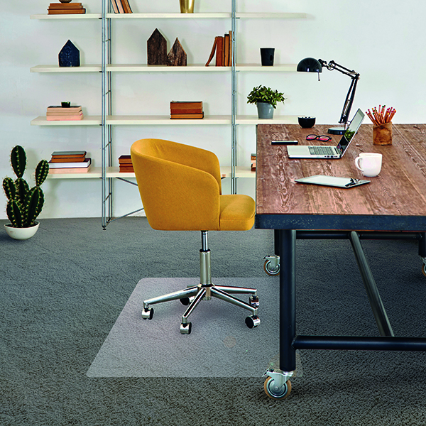 For Hard Floors PVC Chair Mat Carpet Rectangular 1210x1520mm Clear 1115225EV