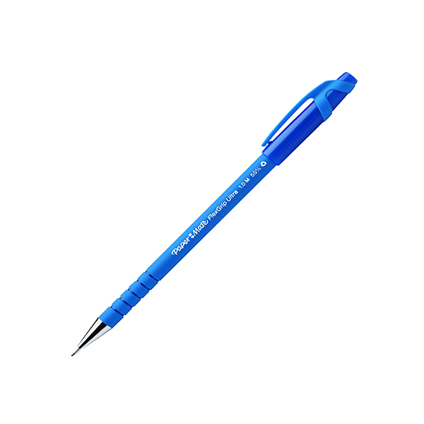 PaperMate Flexgrip Ultra Ballpoint Pen Medium Blue (12 Pack) S0190153