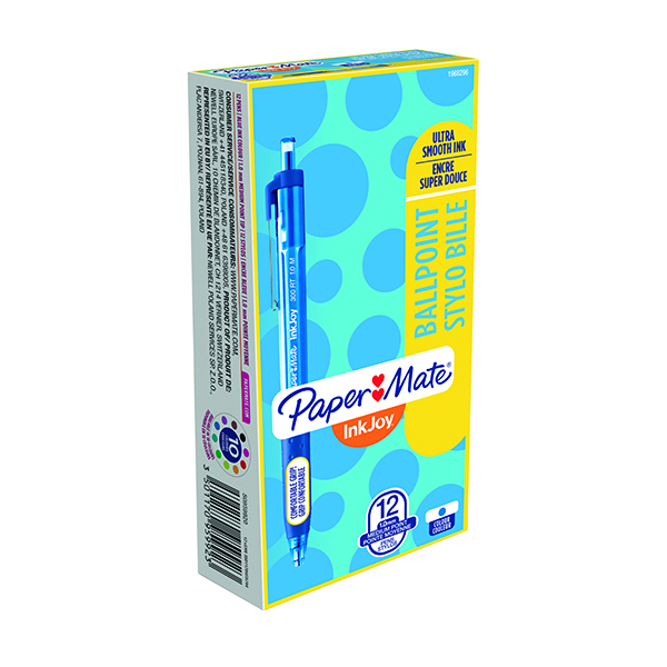 PaperMate Inkjoy 300 Retractable Ballpoint Pen Medium Blue (12 Pack) S0959920