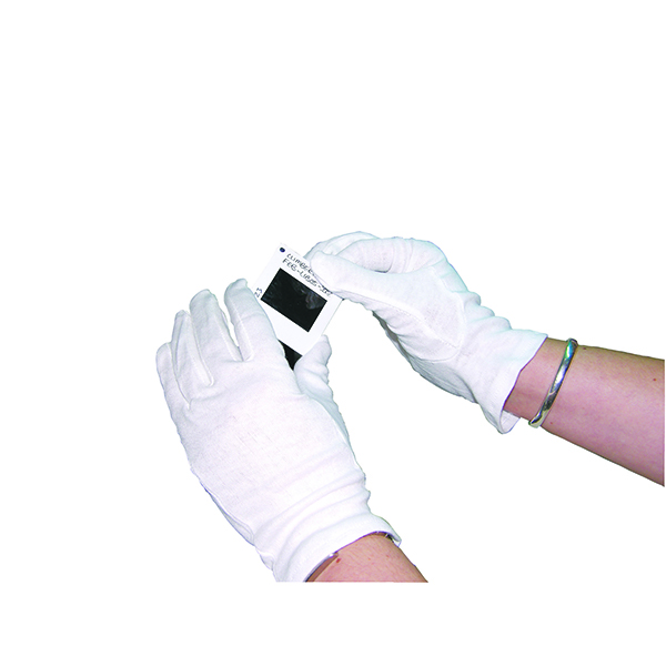 Hand Protection White Knitted Cotton Medium Gloves (20 Pack) GI/NCWO