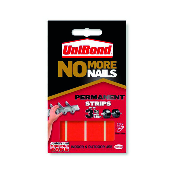 Strong Glues No More Nails Red Permanent Adhesive Strip (10 Pack) 781740
