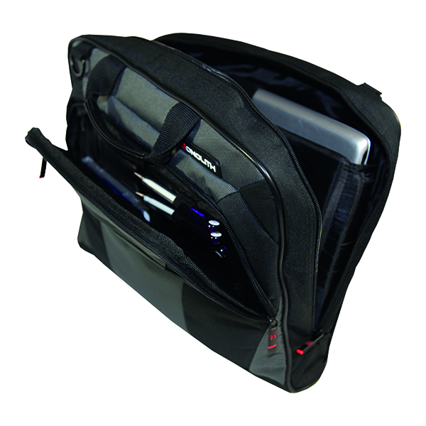 Bags & Cases Monolith Nylon Laptop Messenger Bag Black and Grey 2400