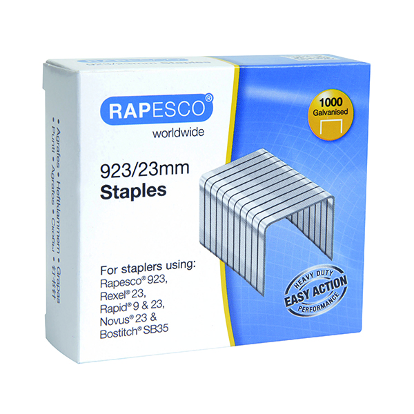 Rapesco 923/23mm Staples (1000 Pack) 1242