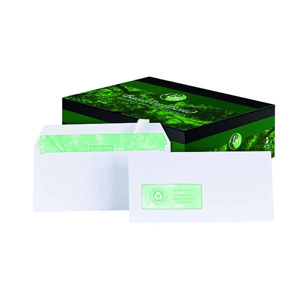 Basildon Bond DL Envelopes Window Wallet Peel and Seal 120gsm White (500 Pack) A80117