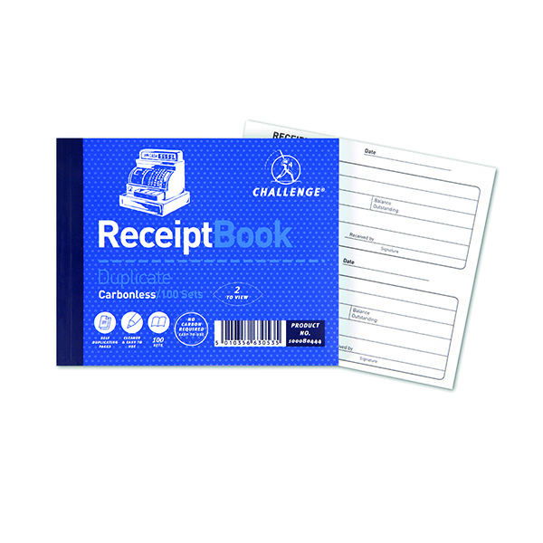 Duplicate Challenge Duplicate Receipt Book 100 Sets 105x130mm (5 Pack) 100080444