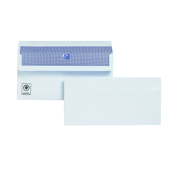 Plus Fabric DL Envelopes Wallet Self Seal 120gsm White (500 Pack) H25470