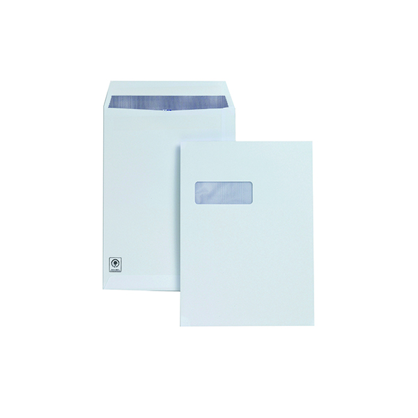 Plus Fabric C4 Envelope Pocket Window Self and Seal 120gsm White (250 Pack) H27070