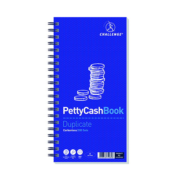 Pay Slip Pads Challenge Petty Cash Book 200 Duplicate Slips 280x141mm 100080052