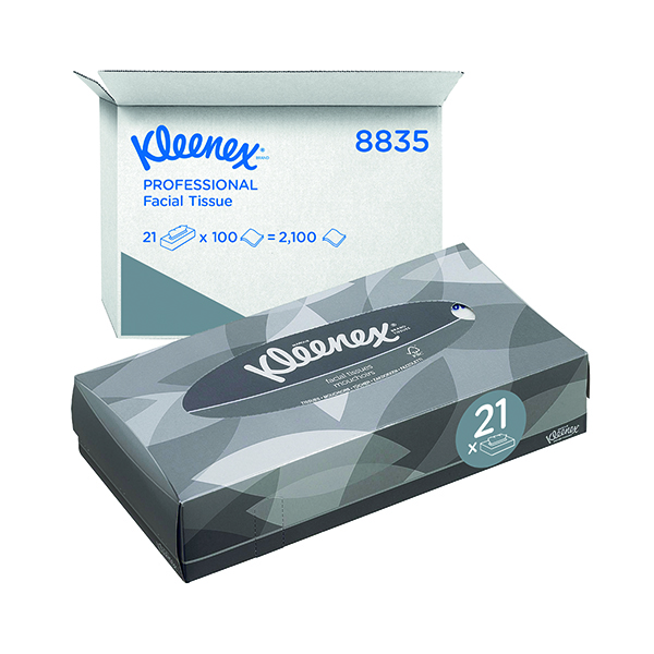 Facial Tissues Kleenex Facial Tissues Box 100 Sheets (21 Pack) 8835