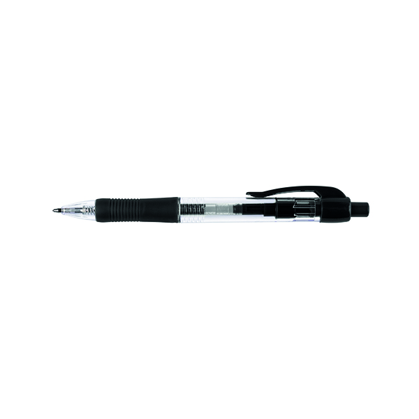 Q-Connect Retractable Ballpoint Pen Medium Black (10 Pack) KF00267
