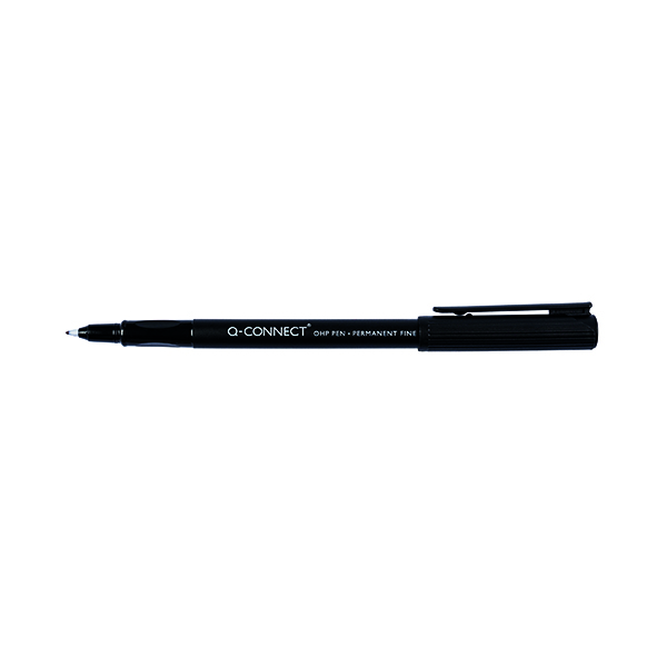 Permanent Markers Q-Connect OHP Pen Permanent Fine Black (10 Pack) KF01068