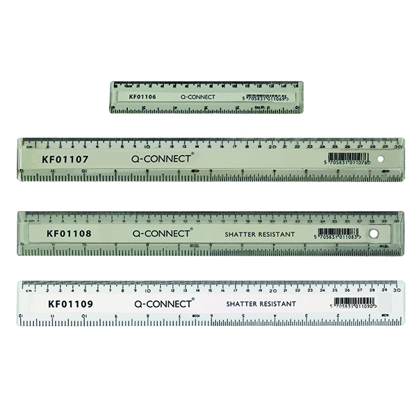 Rulers Q-Connect Clear 150mm/15cm/6inch Ruler KF01106