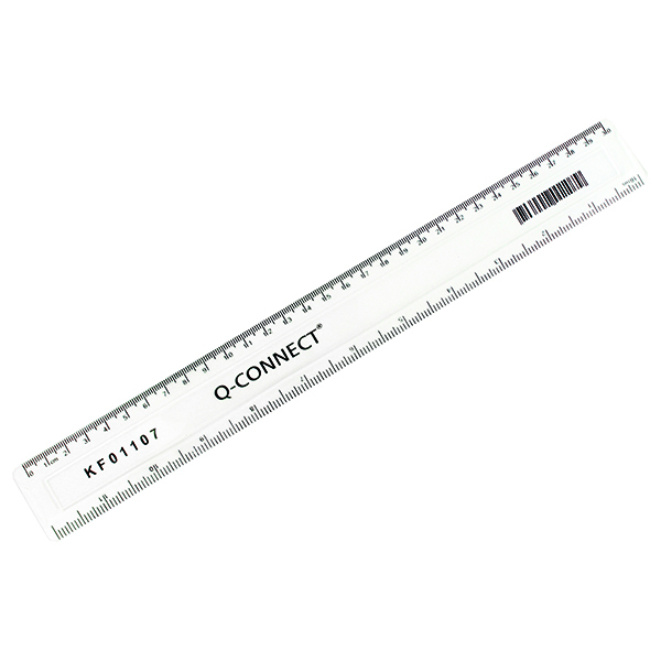 Rulers Q-Connect 300mm/30cm Clear Ruler KF01107