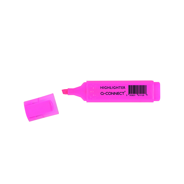 Q-Connect Pink Highlighter Pen (10 Pack) KF01112