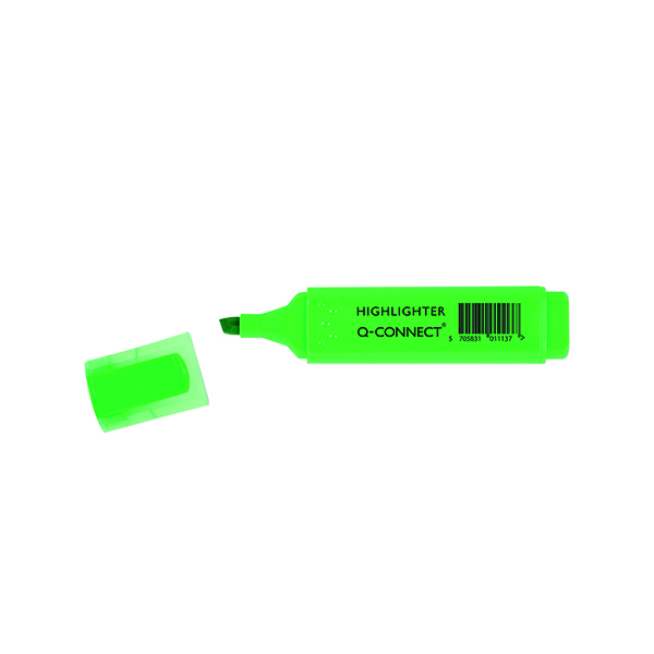 Q-Connect Green Highlighter Pen (10 Pack) KF01113