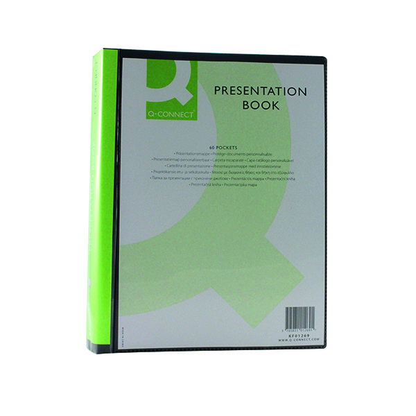 Q-Connect Presentation Display Book 60 Pocket A4 Black  KF01269