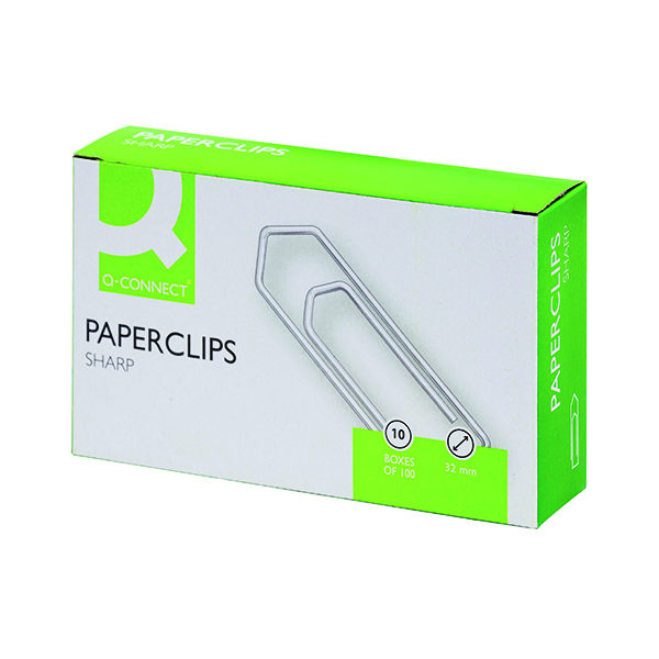 Q-Connect Paperclips No Tear 32mm (1000 Pack) KF01312Q