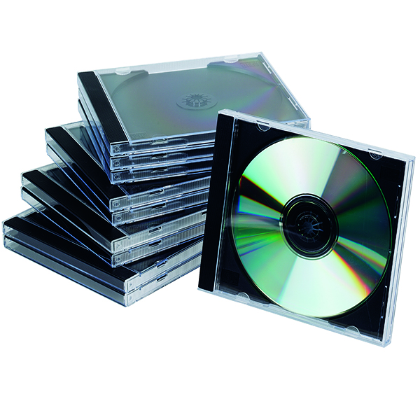 Cases Q-Connect Black/Clear CD Jewel Case (10 Pack) KF02209